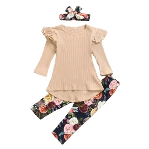 Children’s Clothes Set for Imported Girls Clothing Set 2 piece Sets With Headband for Kids