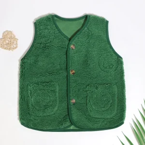 Children’s Clothing Autumn Winter 100% Polyester Pocket Design Toddler Girls Boys Vests Waistcoats