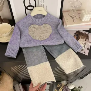 Children’s Clothing Knitted Sweater Autumn and Winter Girls’ Top Baby Clothes