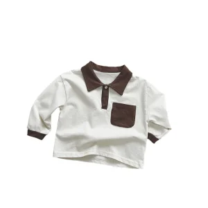 Children’s Clothing Polo Shirt for Boys and Girls Casual T shirt Spring and Autumn New Baby’s Top