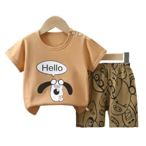 Children’s Clothing Set Kids Pajama Set Baby Clothes Summer 2 Pieces Boys Clothing Sets