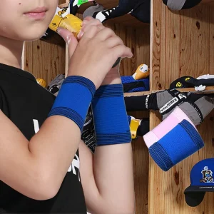 Children’s Elastic Sports Wrist Guard with High Crew Sprain Protection Thin Sweat Absorbent Towel for Volleyball Basketball Boys