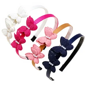 Children’s Hair Accessories Set Double Layer Butterfly Heart-Shaped Bowknot Macaron Headband