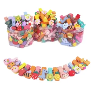 Children’s Hair Clips Set Sweet Kids Accessories Fabric Alloy Fruits Design