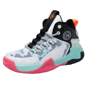Children’s High Top Casual Running & Basketball Sneakers Mesh Upper Multi Color School Shoes for Boys Girls Winter Autumn Season