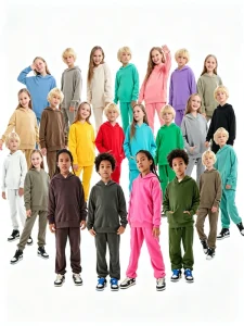 Children’s Hoodies Thick Wool Warm Hoodies Children’s Sportswear Boys and Girls Hoodies Sports Pants Sports Set