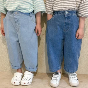 Children’s Jeans New Spring and Autumn Boys’ Denim Pants Fashion Baby Clothing