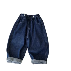 Children’s Jeans Spring New Fashion Children’s Boys Korean Solid Colour Jeans