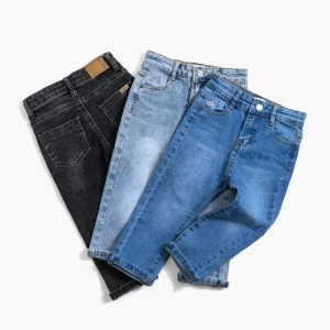 Children’s Jeans in Stock Boys Handsome Jeans Spring and Autumn Baby Straight Leg Classic Jeans