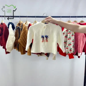 Children’s Knitted Pullover Sweater Winter Boy Girl Used Kid Clothes Bales Polyester/Cotton