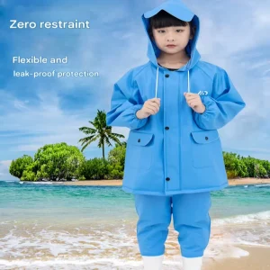 Children’s Lightweight Eco Friendly Waterproof PVC Rainwear for Boys and Girls Outdoor Camping and Sand Play