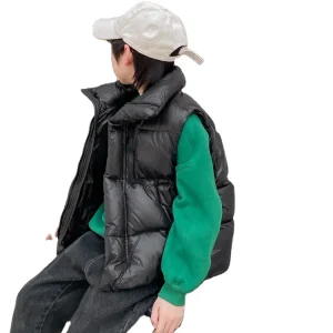 Children’s Many Pockets Warm Winter Sleeveless Jacket Waistcoat Stand Collar Padded Vest