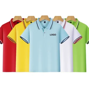 Children’s Polo Shirt with Custom Printed Logo Short Sleeve T Shirt Elementary School Art Training Class Uniform Embroidered