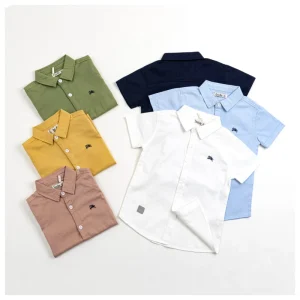 Children’s Shirt Autumn New Boys’ Simple Polo Neck Top Fashion Casual Loose Children’s Shirt
