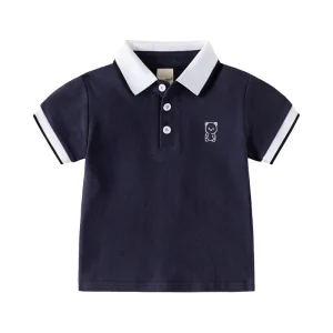 Children’s Short Sleeve T Shirt New Boy Polo Shirt Baby Summer Embroidered Top Fashion Children’s Clothing