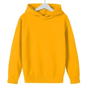 Children’s Solid Color Sports Hoodie Customizable Pattern Generation Hair Pullover Blank Sweatshirt for Boys for Foreign Trade
