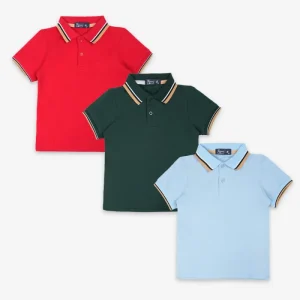 Children’s Summer Fashion Clothes Casual Short Sleeve Garment Dyed Printed Pique Polo Shirts 100% Cotton Boys T-shirts
