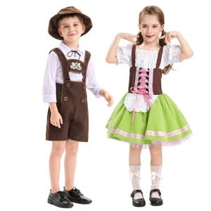 Children’s Traditional Costume for Halloween and Culture Festivals Boys and Girls German Oktoberfest Kids Costume