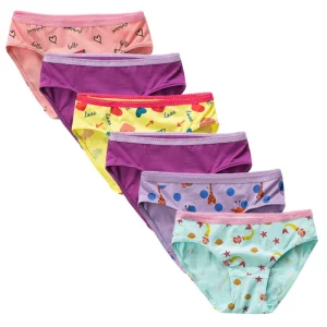Children’s Underwear Children’s Girls Underwear Solid Cotton Comfortable Breathable Cartoon Children’s Girls Boxers