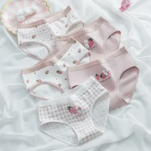 Children’s Underwear Little Girls Babies Pure Cotton Briefs Korean Style Summer Thin Student Sizes M L XL 2XL