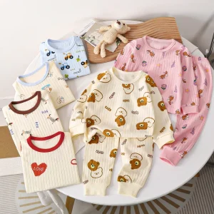Children’s Underwear Set Pure Cotton Autumn New Item Baby Boys’ Home Clothes Girls’ Pajamas Autumn Clothes Children’s Clothing