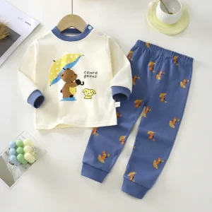 Children’s Underwear Sets Pure Cotton Autumn New Style Boys’ Home Clothes and Girls’ Autumn Shirts and Pants