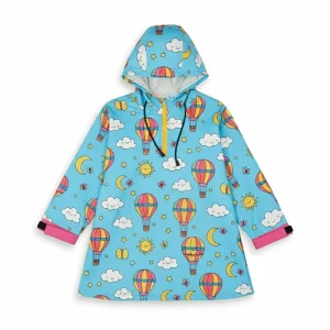 Children’s Unisex Waterproof Windproof Jacket with Half zip Collar 100% Polyester Digital Print All Seasons