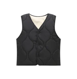 Children’s Vest Spring and Autumn Kids Warm Cotton Lightweight Quilted Sleeveless Boys Girls Vests Waistcoats