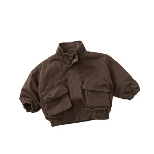 Children’s Workwear Long sleeved Garment Dyed Printed Coat New Arrival Baby Loose Korean Style Boys’ Girls’ Spring Autumn