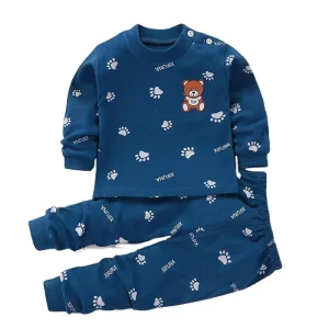 China Factory 100% Cotton Cartoon Kids Clothings Pajamas Children’s Clothes Set Soft Boys Sleepwear