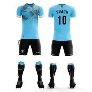 China Supplier Custom Design 21 22 Jersey Blue Kits Club Soccer Uniforms Soccer Wear for Boys