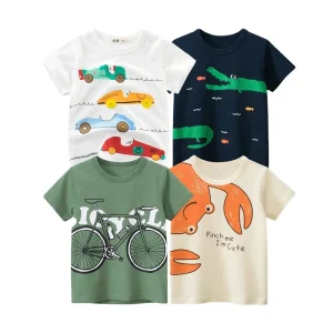 Christmas Boy’s 100% Cotton Baby Tops Clothing Children’s Short Sleeve Boys T Shirt