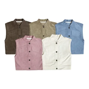 Classic Children Girl Vest Winter Warm Out Wear With Button 100% Cotton Kids Boys Waistcoats