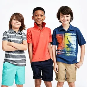 Clothing Custom Kids Polo Shirts for Boys to Print Design Your Own Kids Polo Shirts Striped OEM Online Shop