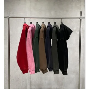 Clothing Manufacturers Custom 400G Oversize City Boy Long sleeved Thickening Washed Vintage Boxy Fit Style Zipper Sweatshirt