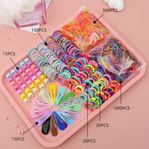 Colorful Nylon Elastic Hair Bands for Baby Girls Soft Toddler Hair Ties Ponytail Holders Kids Hair Accessories Set