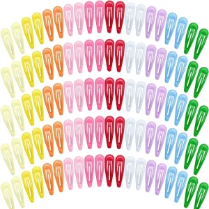 Colorful Snap Hair Clips Non-Slip Hair Pins for Kids Girls Women Cute Hair Accessories for Daily Party DIY Use
