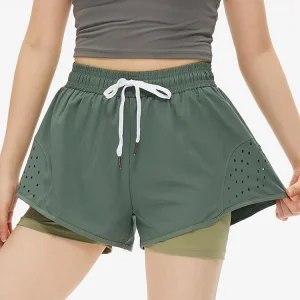 Competitive Price Young Girl Casual Sports Shorts Breathable 2 in 1 Sport Shorts Quick Drying Ladies Sport Shorts