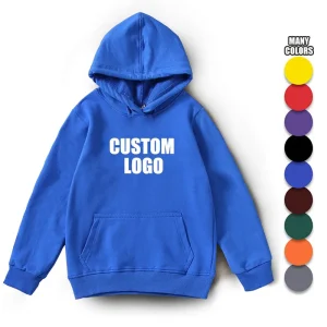 Conyson Custom Logo 260 GSM Cotton Kids Sweatshirts Unisex Baby Kids Clothes Solid Color Boys&Girls Hoodies Soft Kids Tracksuits