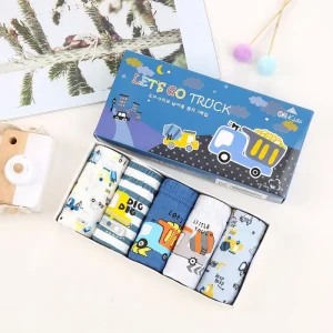 Cotton 5 Pcs Underwear Children’s Boxer Boys’ Shorts Cartoon Baby Underpants Set