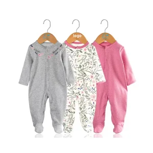 Cotton Baby Girl Clothes Baby Jumpsuit Button Breathable Baby Romper