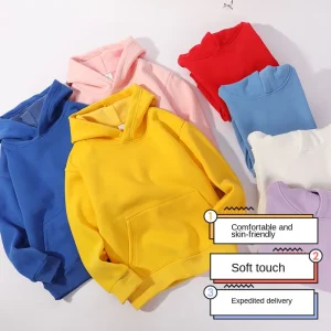 Cotton Kids Hoodies Boys Girls Hooded Sweatshirt Unisex Fleece Winter Clothing Custom Logo Blank Pullover