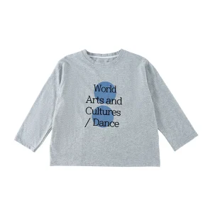 Cotton Kids Long Sleeve T Shirts Plain Clothes Wear for Boys Girls Casual Style with English Alphabet Pattern Autumn