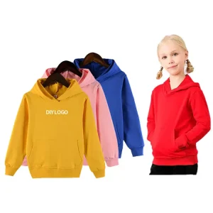 Cotton Kids Pullover Hoodies Unisex 3D Pattern Sweatshirts with Custom Logo Boys Girls Classical Style Sweaters