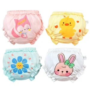 Cotton Kids Toddler Infant Children Baby Girl Shorts Cute Underwear Lovely Printed Cartoon Breathable Pants Briefs