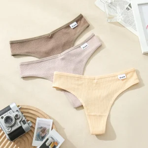 Cotton Soft Cute Breathable Simple Girls Briefs Women’s Daily Thong