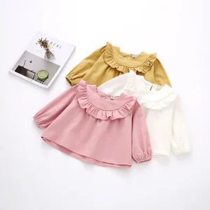 Cotton Spring Baby Girls Blouses Kids Fashion Clothes Thailand