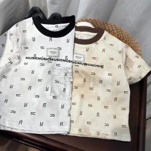 Cotton Thin Short Sleeve Neck Boys’ T Shirts Cool Stylish Kids’ Breathable Casual Shirts for Boys