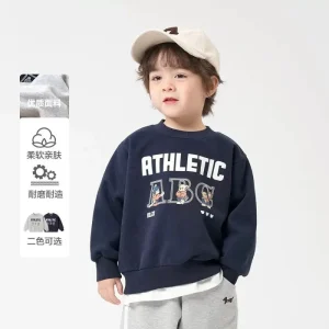 Crew Neck Sweatshirt Kids Boys Hoodies&Sweatshirts Kids Winter Clothing