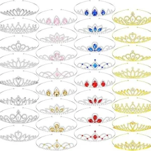 Crown Princess Crown Hair Accessories Alloy Rhinestone Electroplated Birthday Children’s Small Hairband Decor